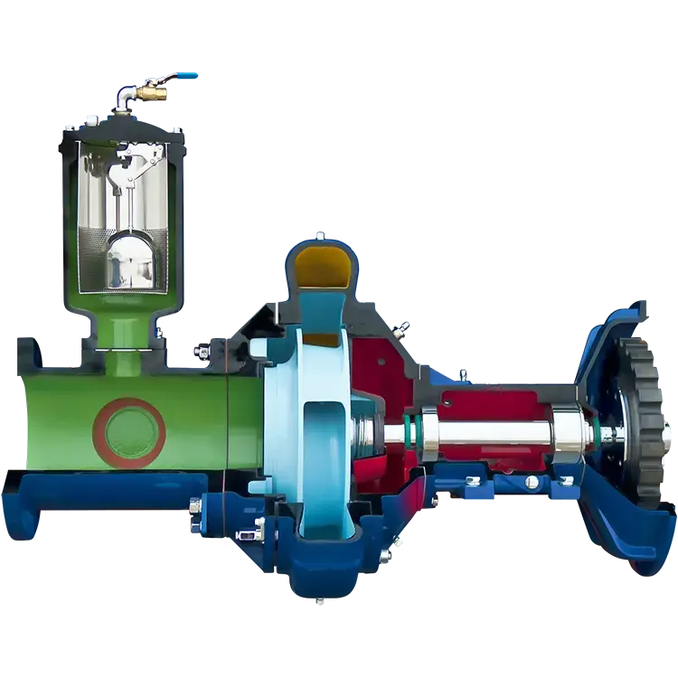Aanzuigsysteem droog-zelfaanzuigende pompen