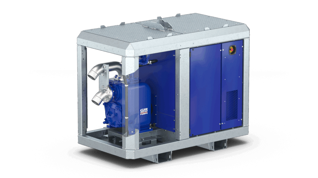 E-LINE U4-30-4. Elektrisch aangedreven nat zelfaanzuigende pompset voor het verpompen van schoon en licht verontreinigd water.